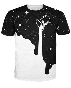 T shirt painting outlet on black t shirt